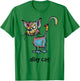 Alley cat cartoon - for cat lovers with a sense of humor T-Shirt - T-Shirt | Irish Green