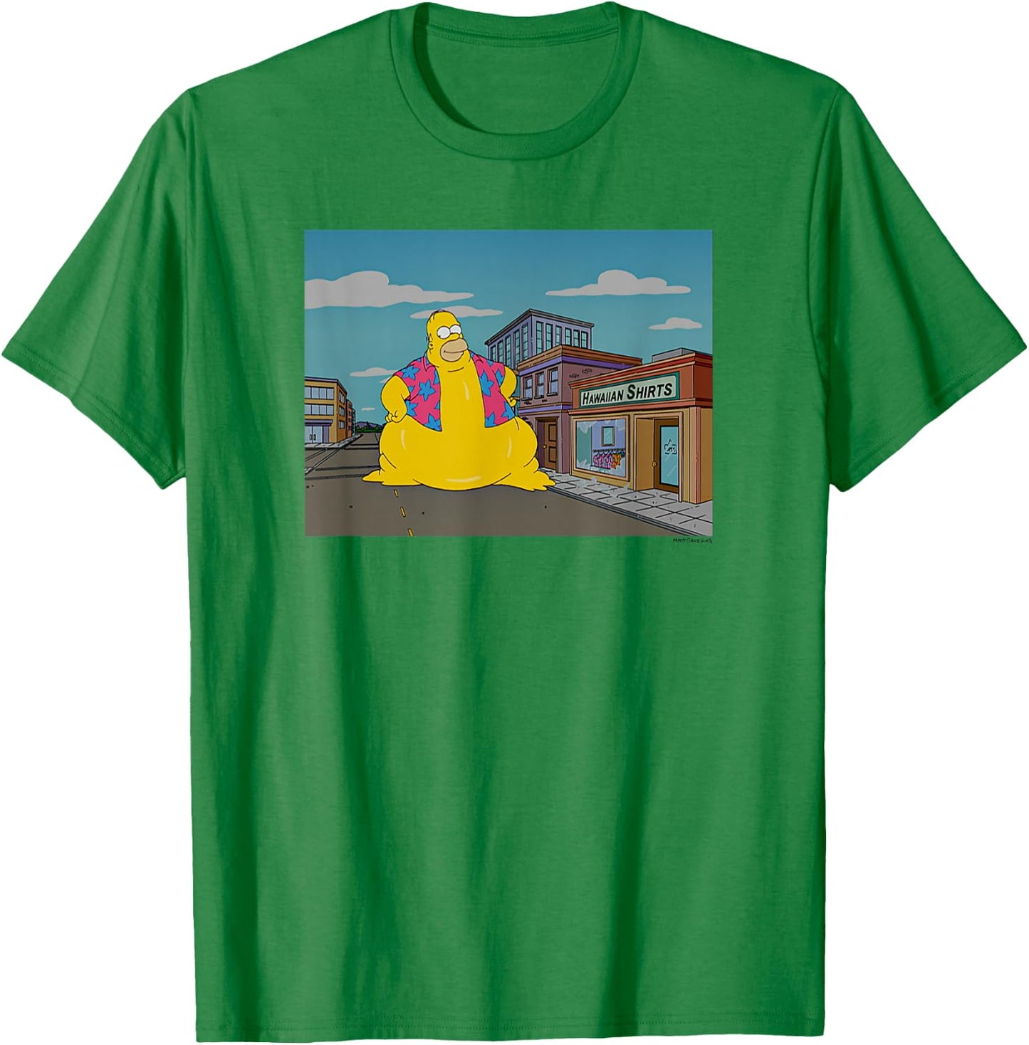 The Simpsons Treehouse Of Horror Hawaiian Monster Homer T-Shirt - T-Shirt | Irish Green