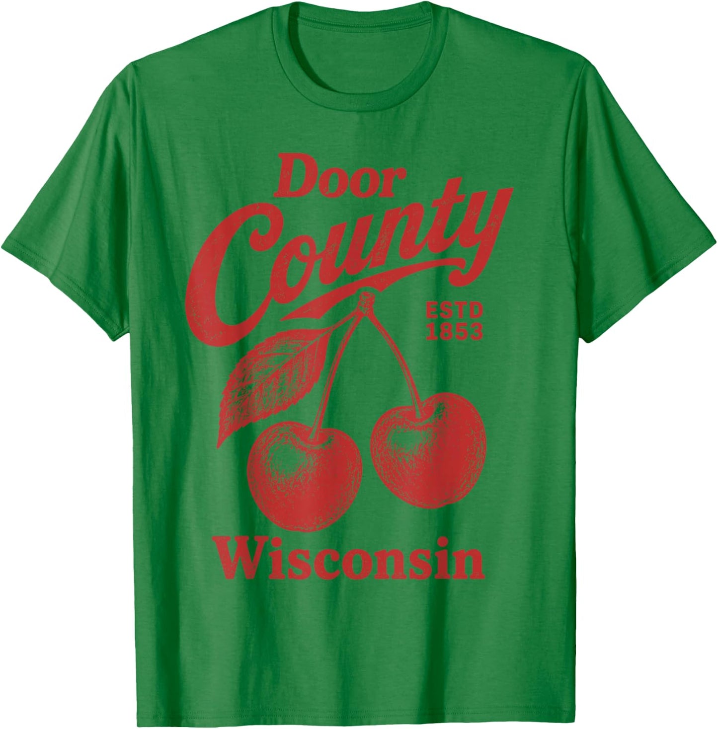Door County Cherry T-Shirt - T-Shirt | Irish Green