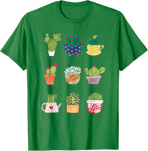 Succulent Cactus Shirt Plant Lover Gardener Pothead Birthday T-Shirt - T-Shirt | Irish Green