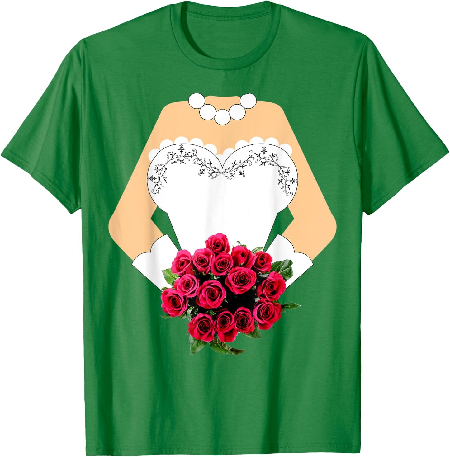 Bridal Gown for Bachelorette Party, BRIDE Halloween Costume T-Shirt - T-Shirt | Irish Green