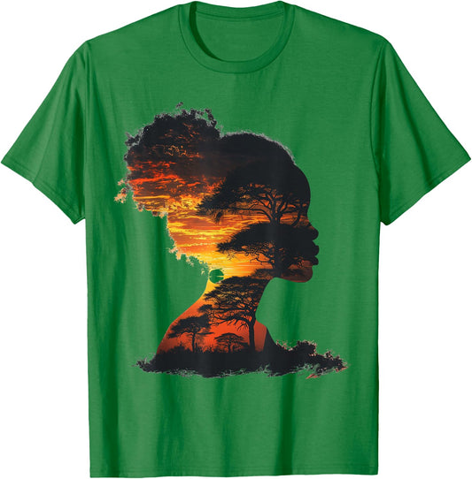 Black Women Graphic Black History Month African American T-Shirt - T-Shirt | Irish Green