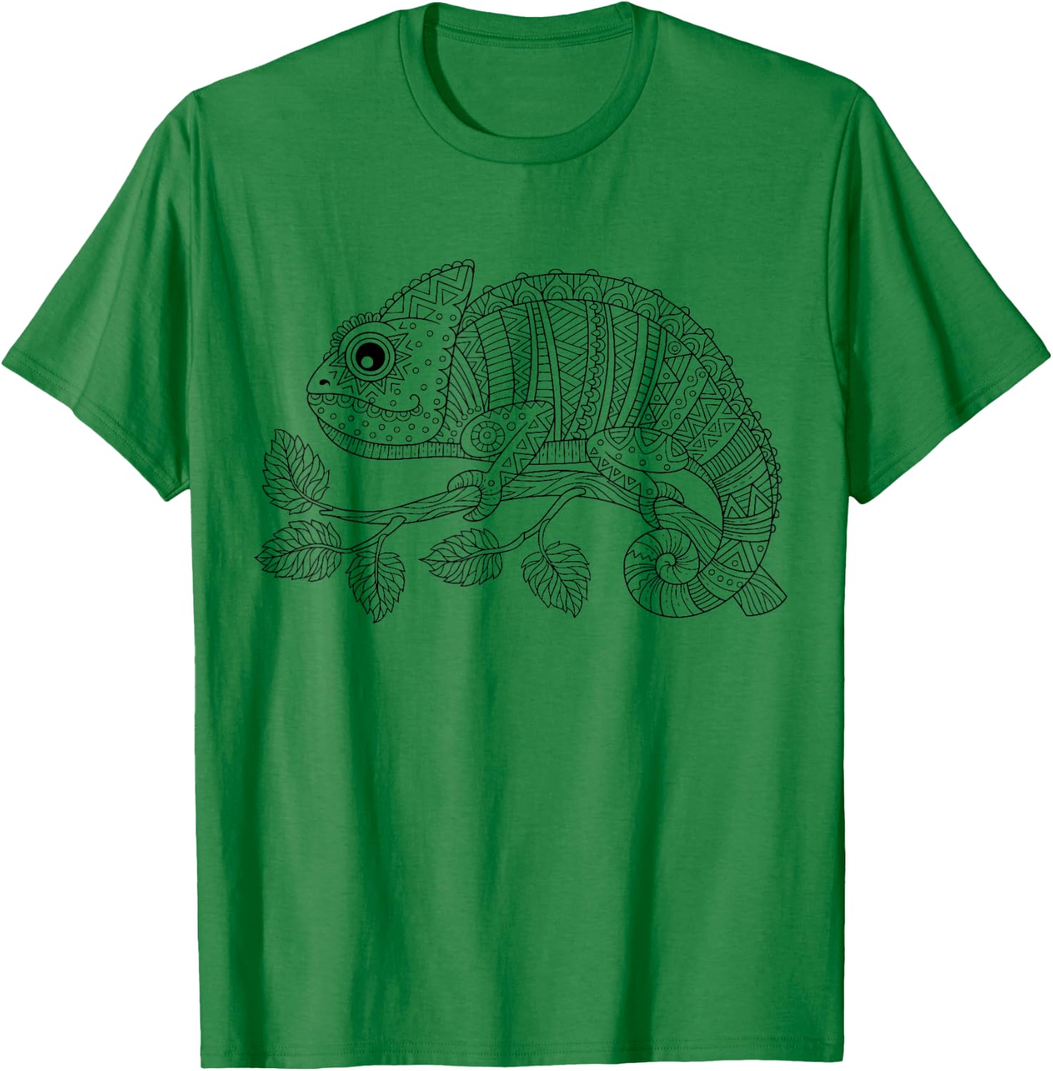 Cute chameleon to paint and color in for children T-Shirt - T-Shirt | Irish Green