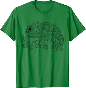Cute chameleon to paint and color in for children T-Shirt - T-Shirt | Irish Green