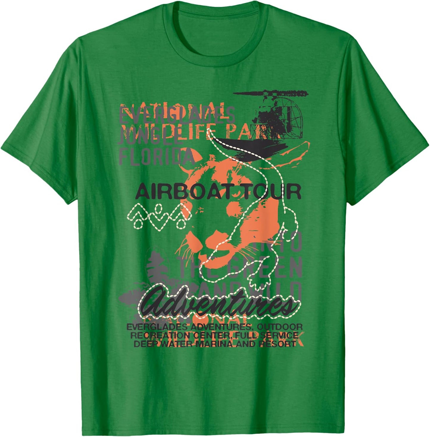Everglades Airboat Adventure Tours South Florida Women Men T-Shirt - T-Shirt | Irish Green