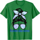 Messy Bun Women Castlemans Disease Awareness Month T-Shirt - T-Shirt | Irish Green