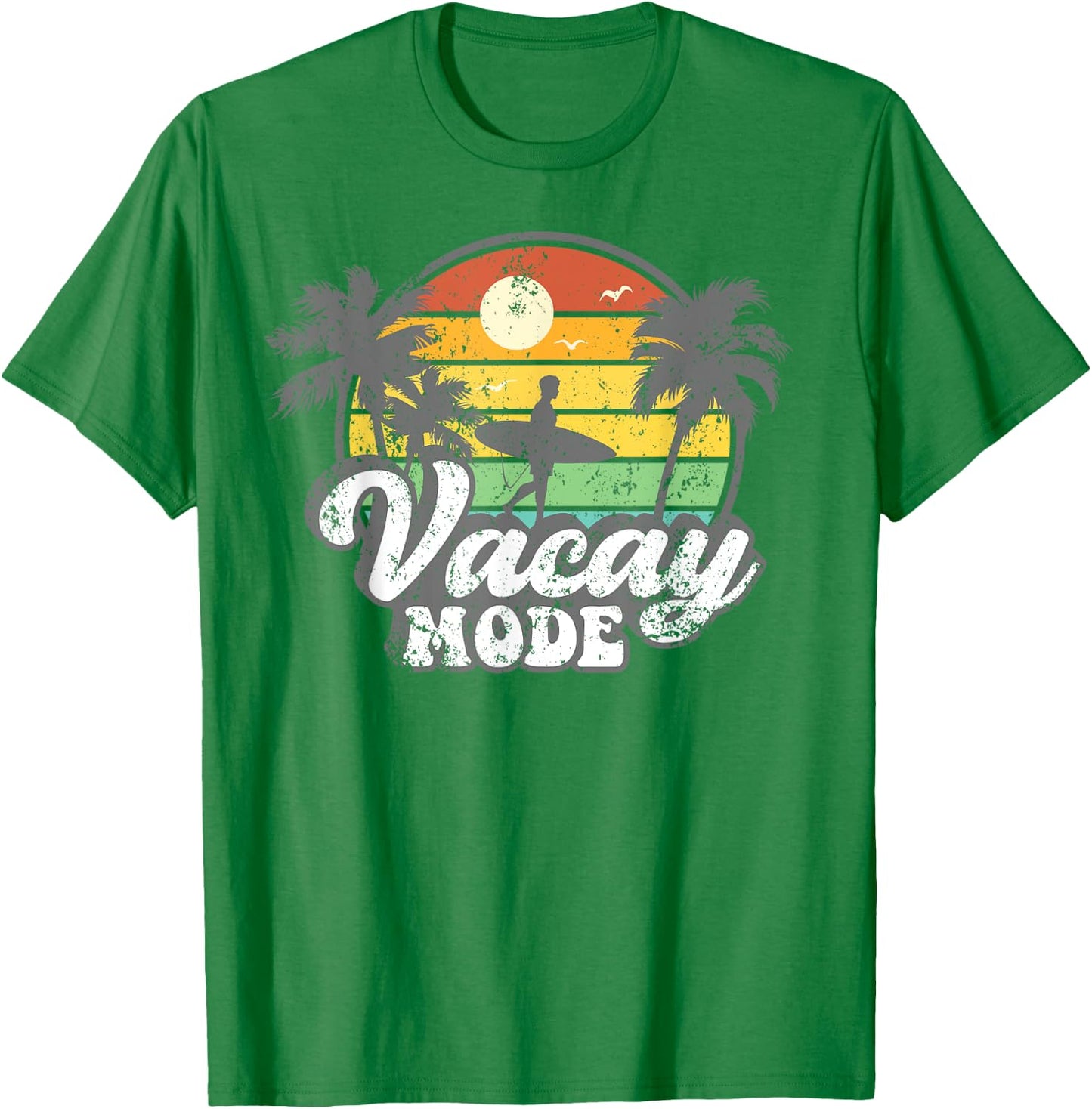 Vacay Mode Retro Beach Vacation Summer Kids Men Woman retro T-Shirt - T-Shirt | Irish Green