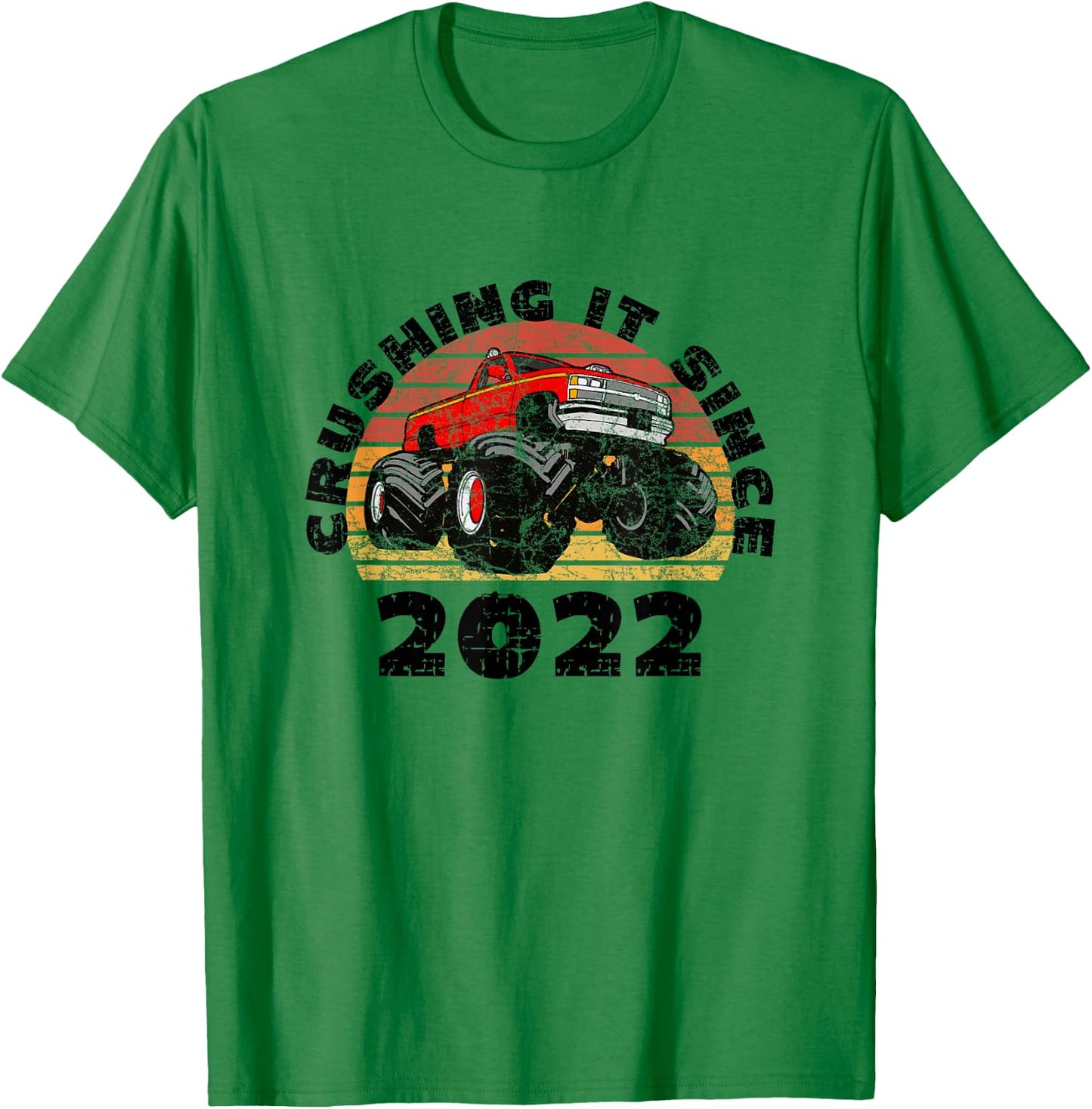 Monster Truck Driver Crushing It Since 2022 Anniversary T-Shirt - T-Shirt | Irish Green