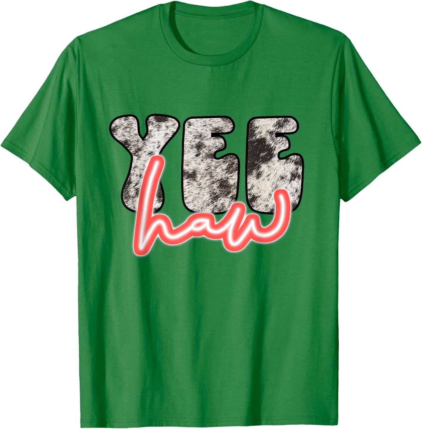 Retro Yee Haw Howdy Rodeo Western Country Southern Cowgirl T-Shirt - T-Shirt | Irish Green