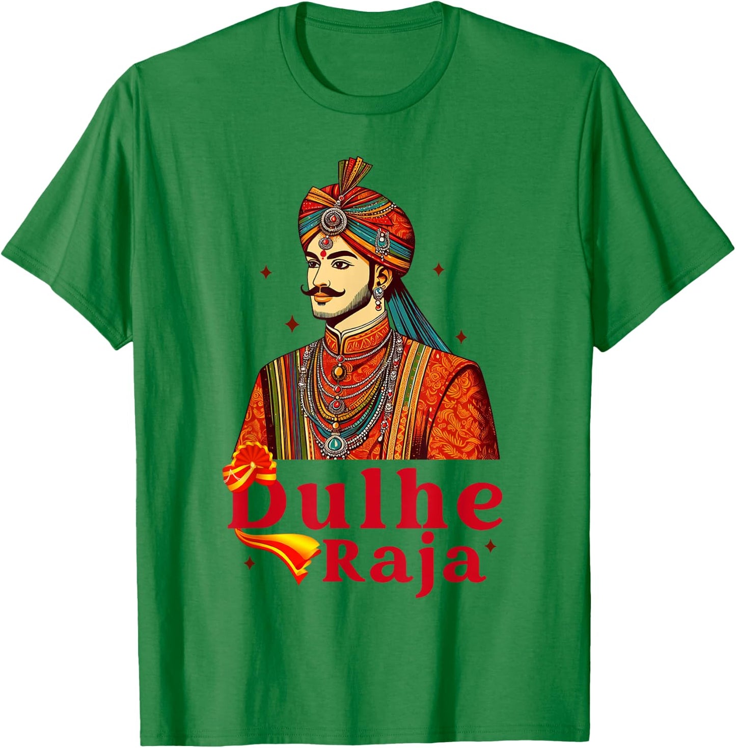 Indian Groom Indian Wedding Party Desi Newlywed Dulhe Raja T-Shirt - T-Shirt | Irish Green