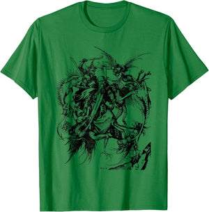 THE TEMPTATION of ST. ANTHONY - Medieval Monster Art Shirt T-Shirt - T-Shirt | Irish Green