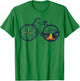 Retro Bicycle with Compass and Mountains - Cycling T-Shirt - T-Shirt | Irish Green
