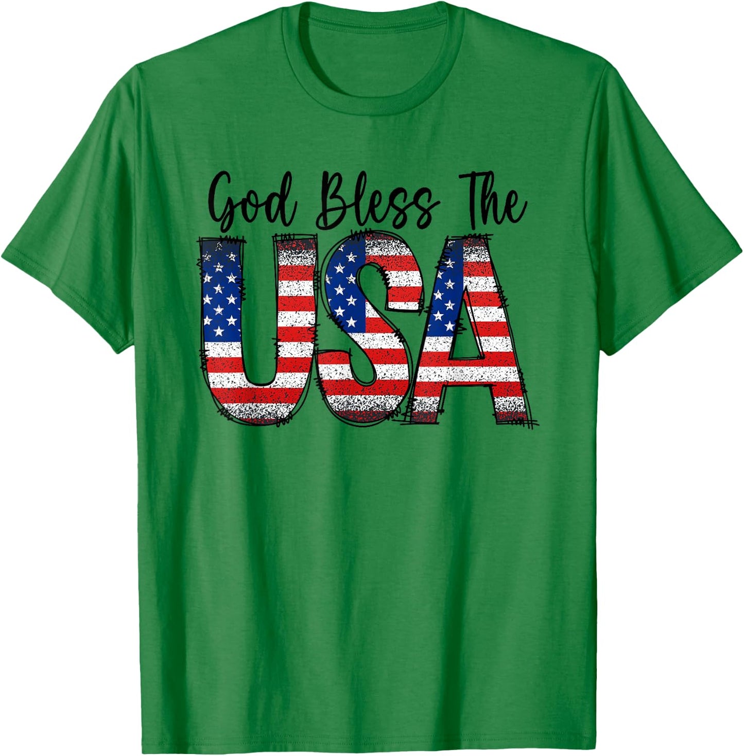 God bless the USA - July 4 T-Shirt - T-Shirt | Irish Green