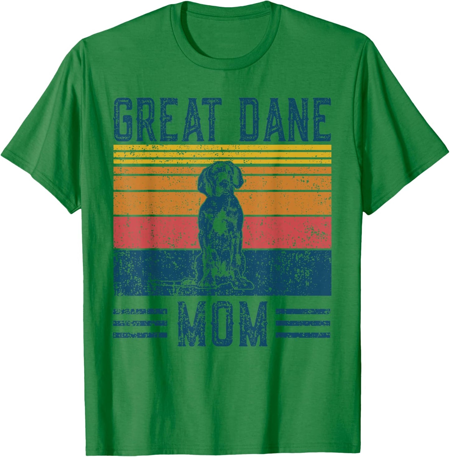 Dog Great Dane Mom - Vintage Great Dane Mom T-Shirt - T-Shirt | Irish Green
