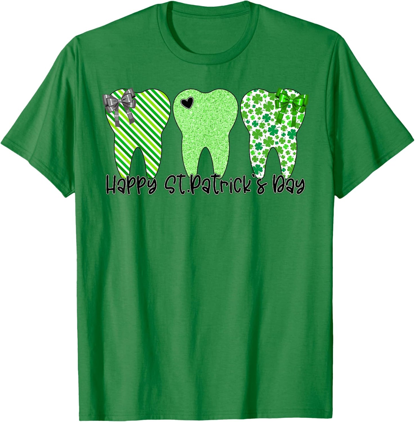 St Patricks Day Dentist Dental Hygienist Dental Squad T-Shirt - T-Shirt | Irish Green