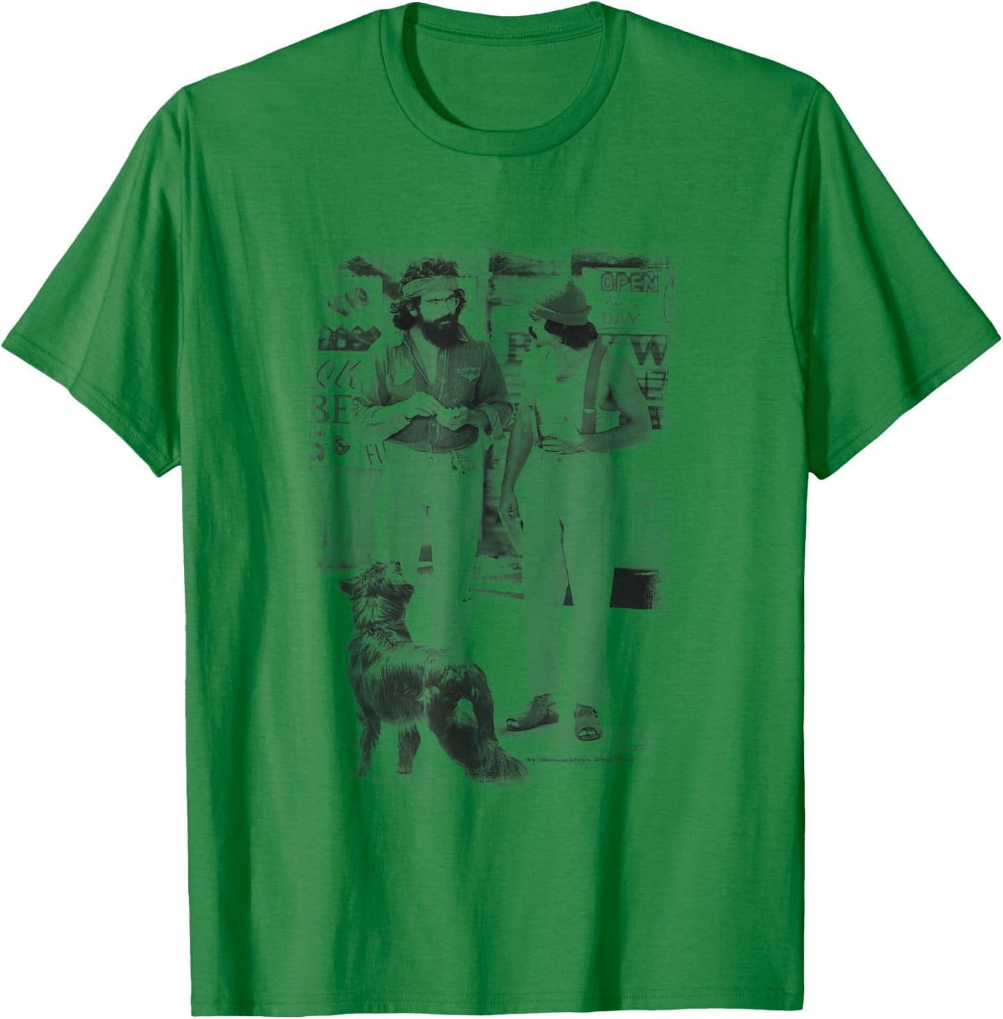 Up in Smoke Cheech Chong Dog T-Shirt - T-Shirt | Irish Green