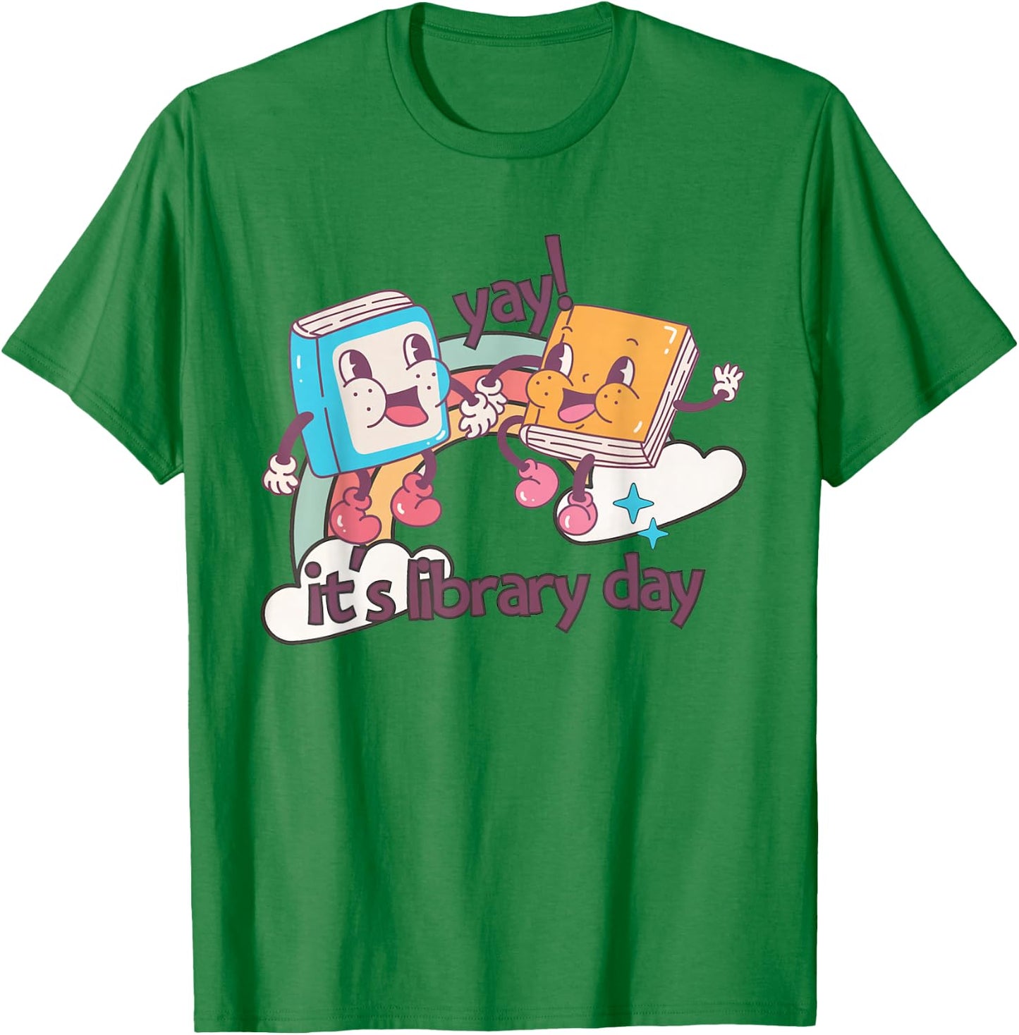 It's Library Day Reading Teacher Back To School Librarian T-Shirt - T-Shirt | Irish Green