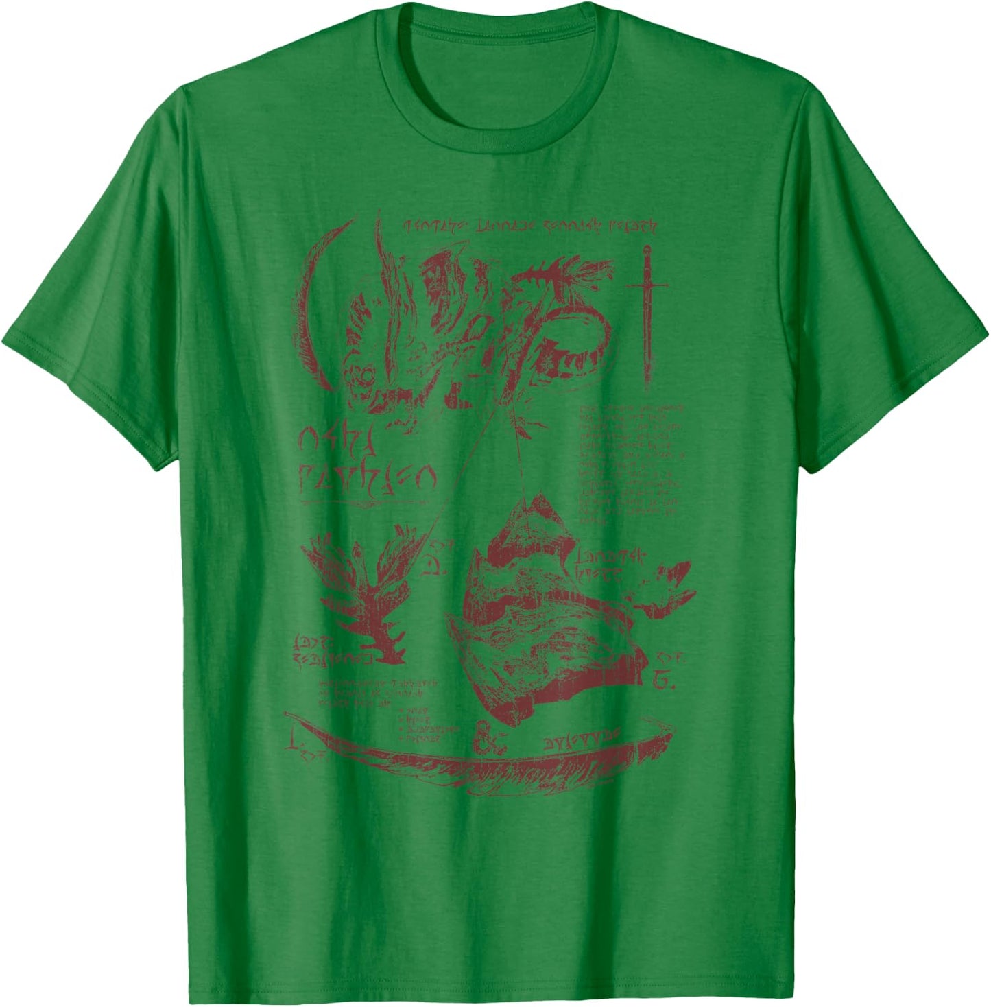 Dungeons & Dragons Anatomy Chart for Rust Monster T-Shirt - T-Shirt | Irish Green