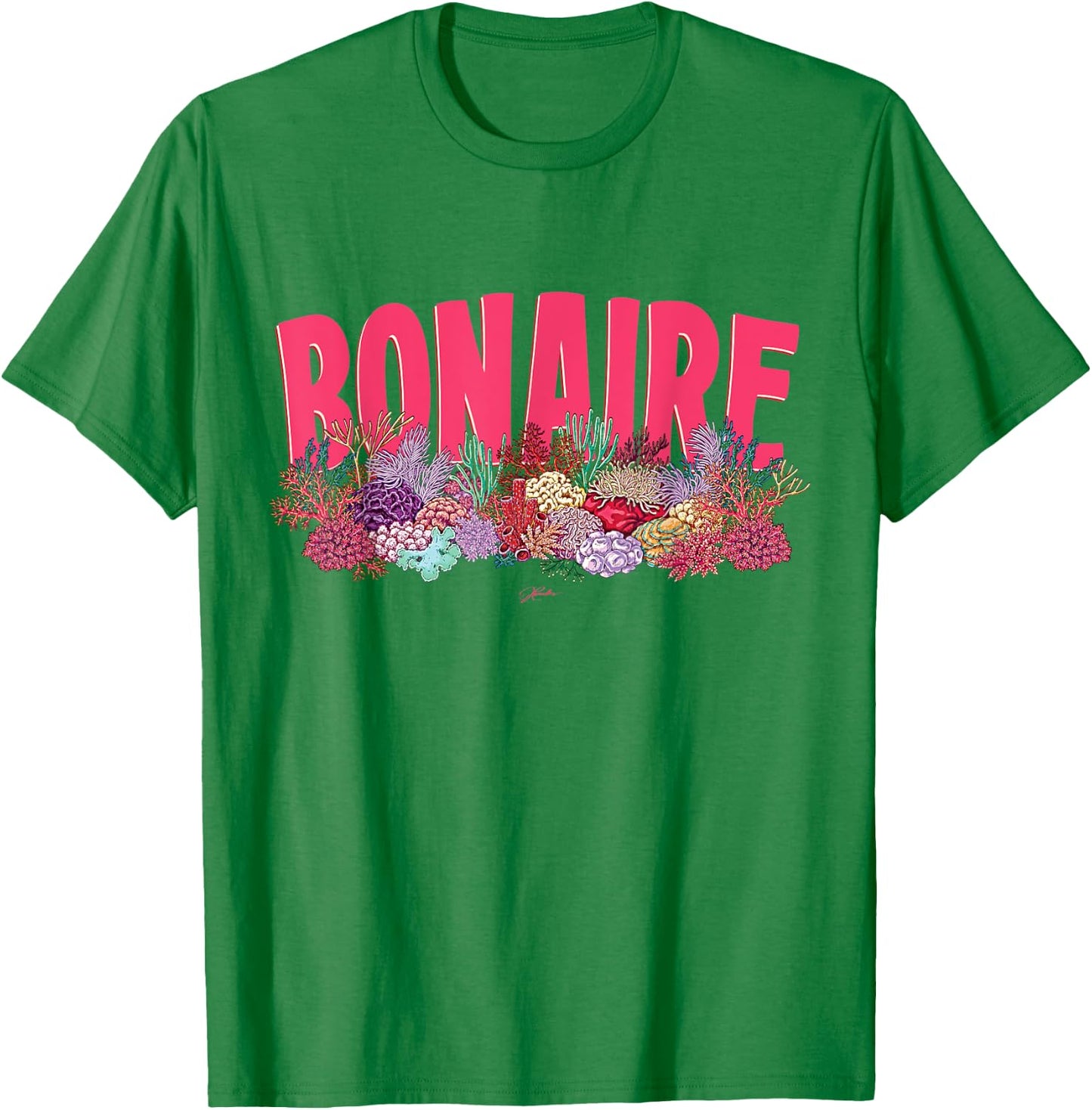 JCombs: Bonaire, Coral Reef, Beach T-Shirt - T-Shirt | Irish Green