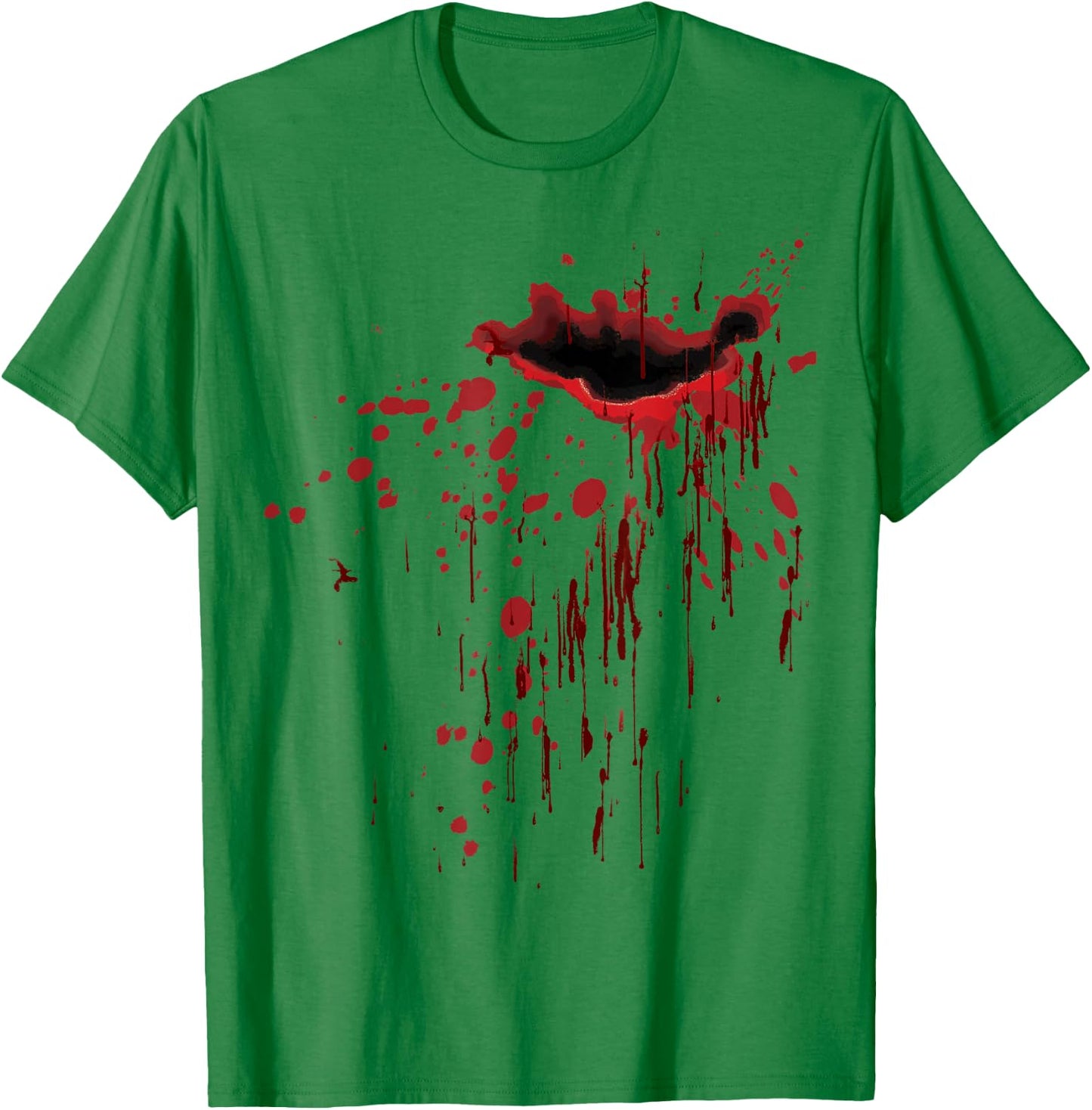 Blood Splatter Shirt Blood Stained Halloween Zombie Graphic T-Shirt - T-Shirt | Irish Green