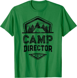 Funny CAMP DIRECTOR Camping Team Host Chaos Coordinator Crew T-Shirt - T-Shirt | Irish Green