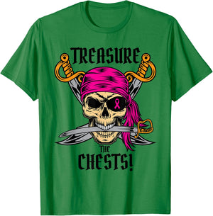 Cool Treasure The Chests Breast Cancer Awareness T-Shirt - T-Shirt | Irish Green