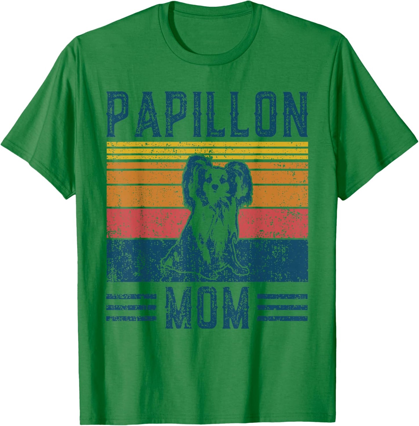 Dog Papillon Mom - Vintage Papillon Mom T-Shirt - T-Shirt | Irish Green