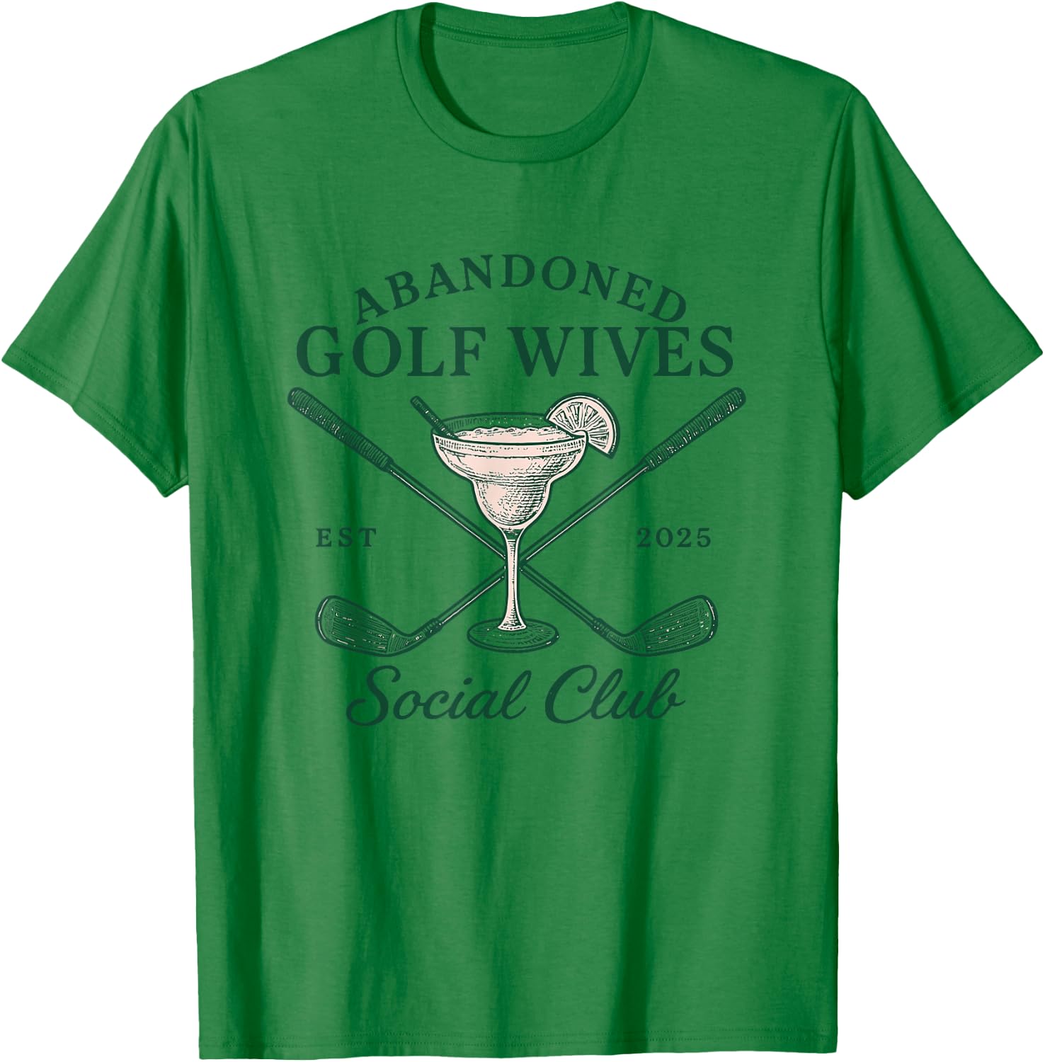 Pink Green Abandoned Golf Wives Social Club T-Shirt - T-Shirt | Irish Green