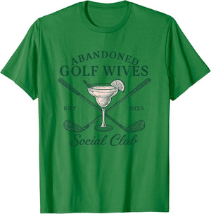 Pink Green Abandoned Golf Wives Social Club T-Shirt - T-Shirt | Irish Green