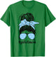 Pilot Mom Messy Bun Mom Of A Pilot Mama Pilot Mother T-Shirt - T-Shirt | Irish Green