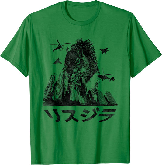 Funny Squirrelzilla Squirrel Top, Paws Squirrel Animal Love T-Shirt - T-Shirt | Irish Green