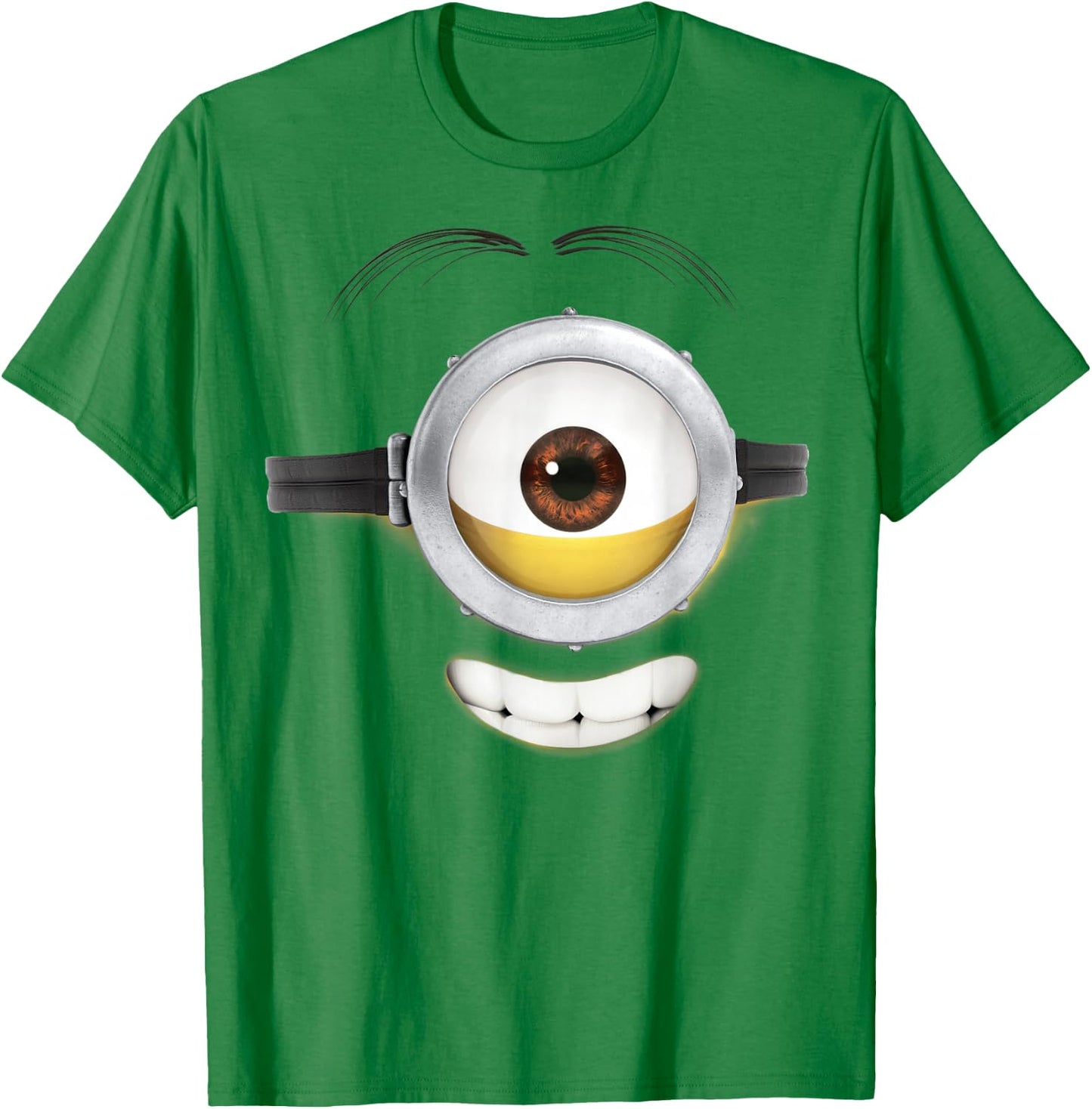Despicable Me Minions Stuart Teeth Smile Graphic T-Shirt - T-Shirt | Irish Green