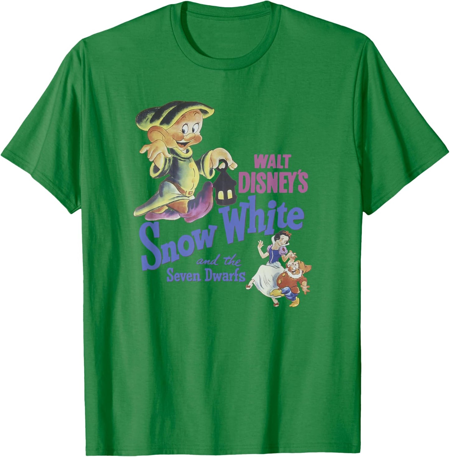 Disney Snow White and The Seven Dwarfs Dopey Movie Poster T-Shirt - T-Shirt | Irish Green