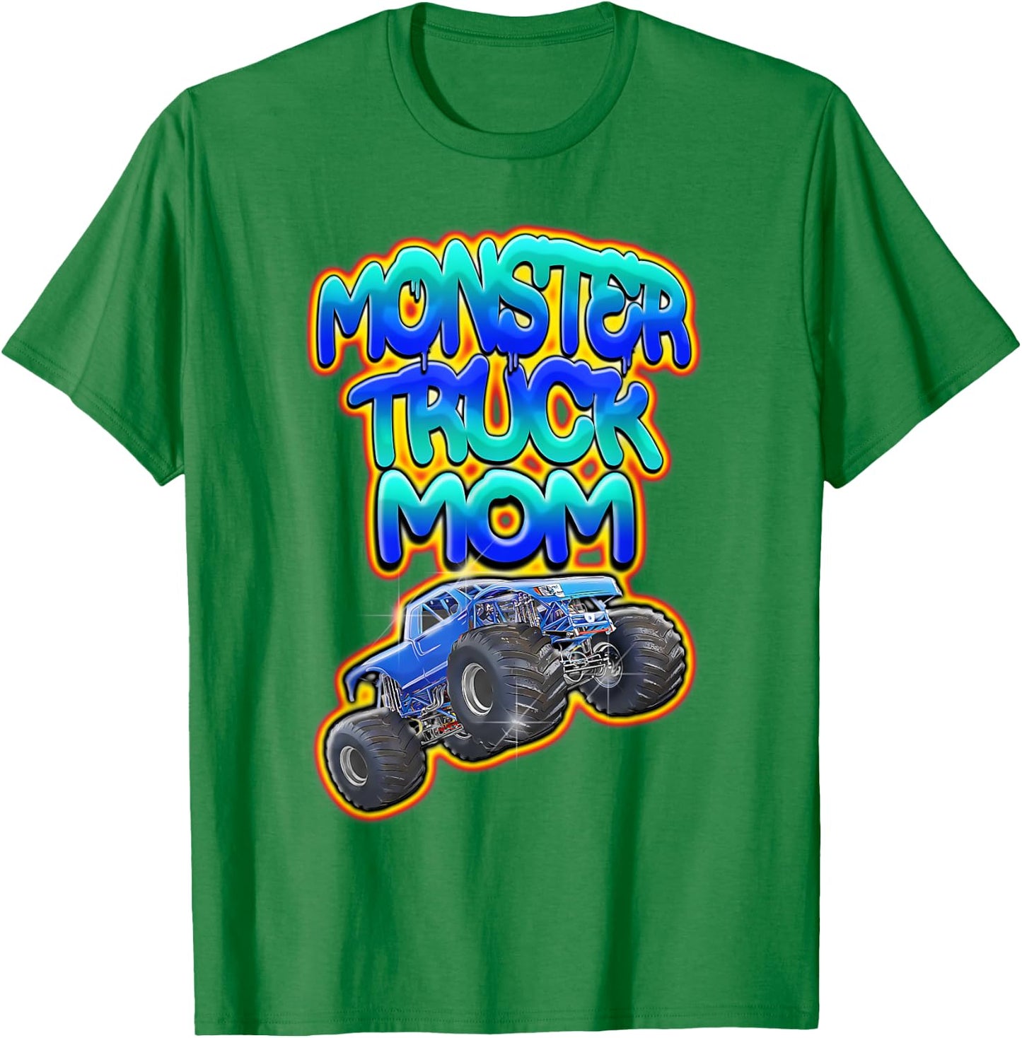 Monster Truck Mom Graffiti Style Funny T-Shirt - T-Shirt | Irish Green