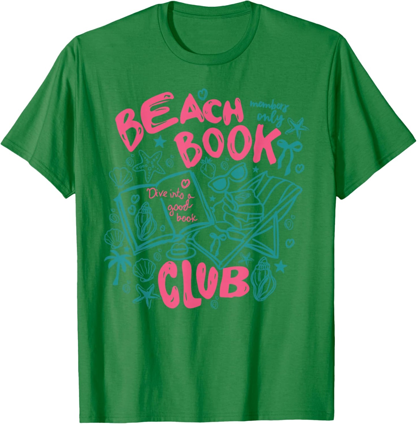 Beach Book Club Trending Book Lover Funny Summer Reading T-Shirt - T-Shirt | Irish Green