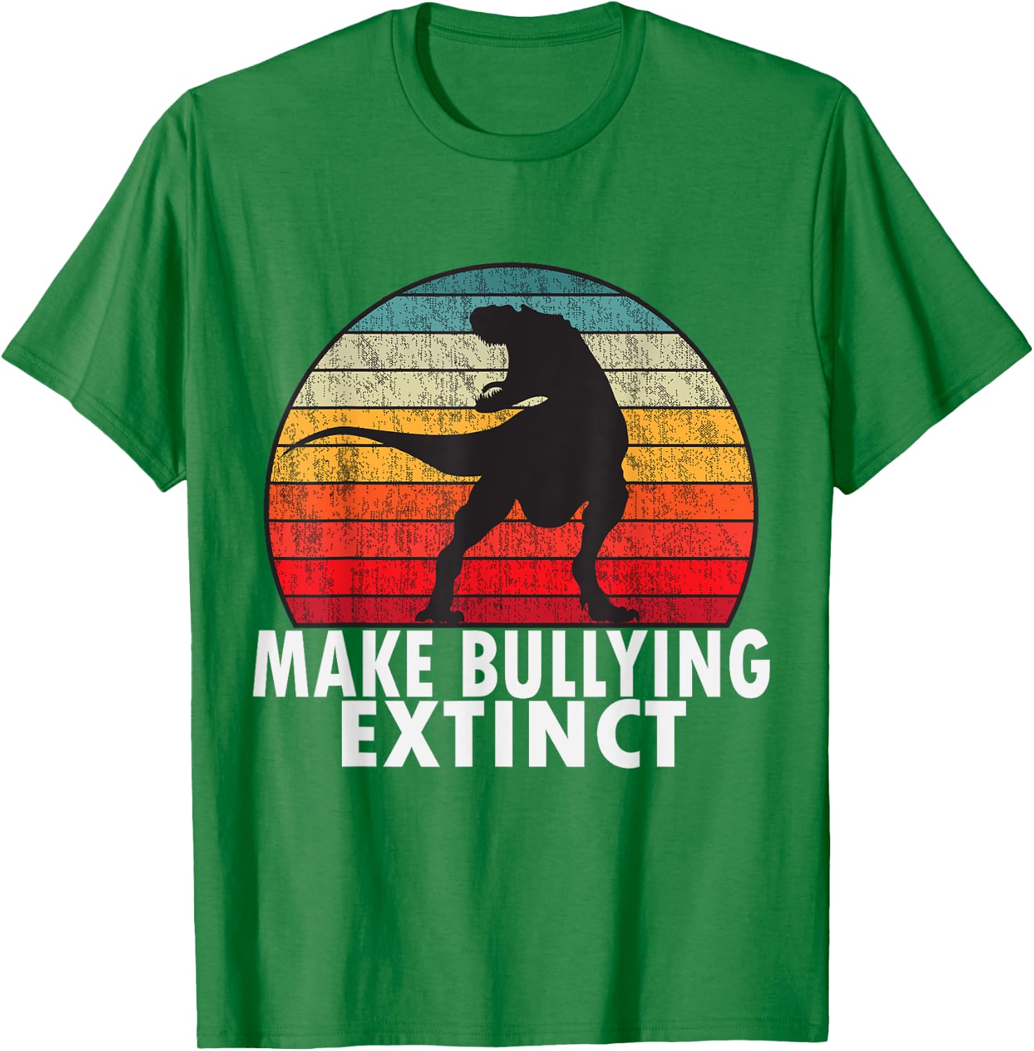 Make Bullying Extinct We Wear Orange For Unity Day Dinosaur T-Shirt - T-Shirt | Irish Green