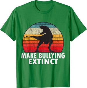 Make Bullying Extinct We Wear Orange For Unity Day Dinosaur T-Shirt - T-Shirt | Irish Green