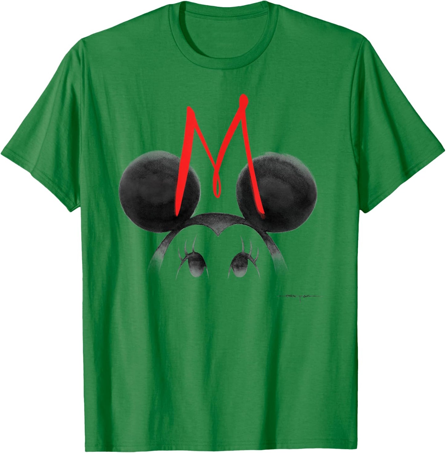 Minnie Mouse - Ears With Face T-Shirt - T-Shirt | Irish Green