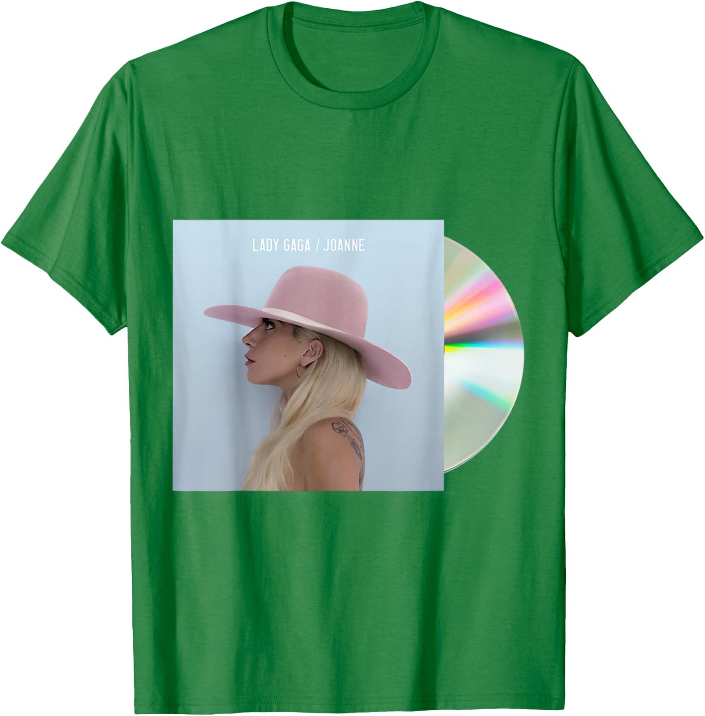 Lady Gaga Official Joanne CD T-Shirt - T-Shirt | Irish Green