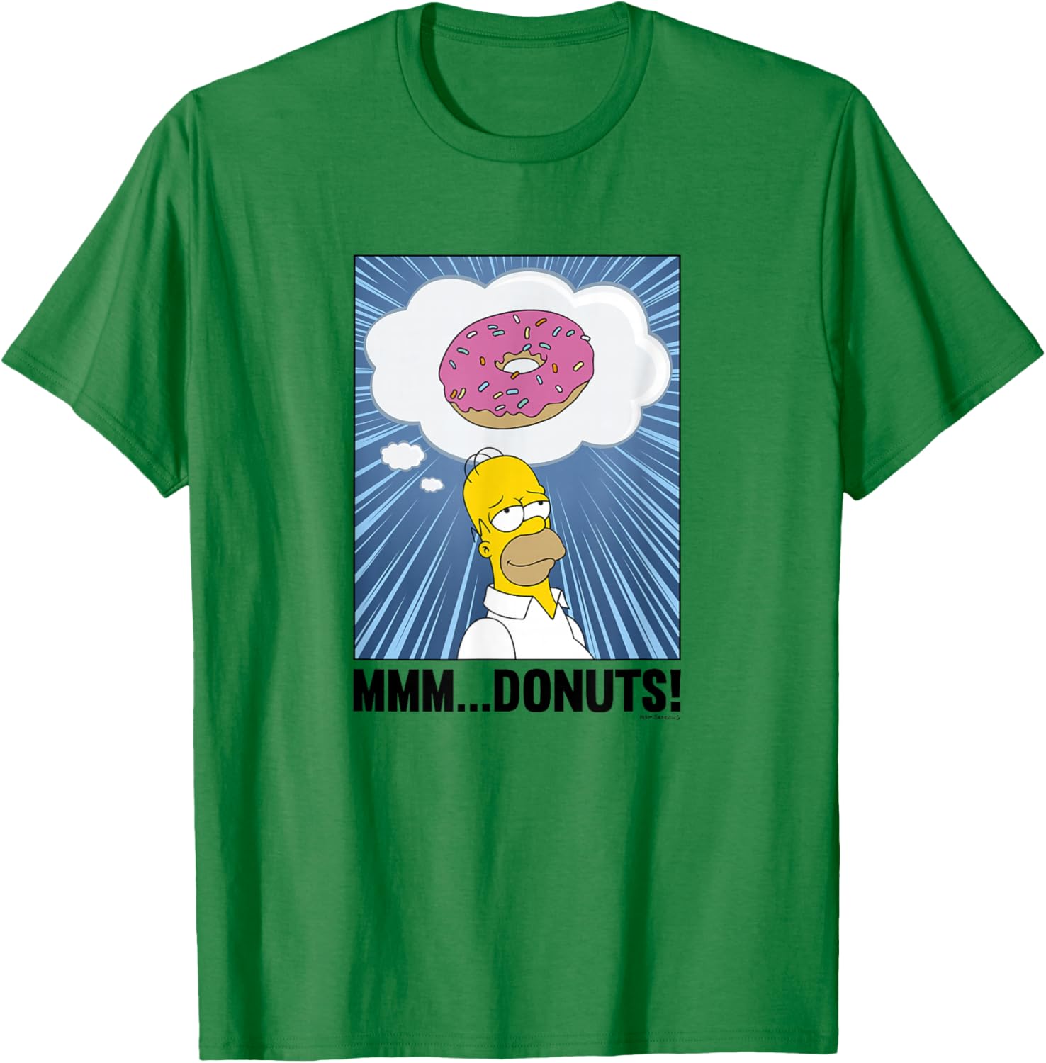 The Simpsons Homer Mmm...Donuts T-Shirt - T-Shirt | Irish Green