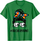 Archery Aunt Life Messy Bun Hair Glasses Mother's Day T-Shirt - T-Shirt | Irish Green