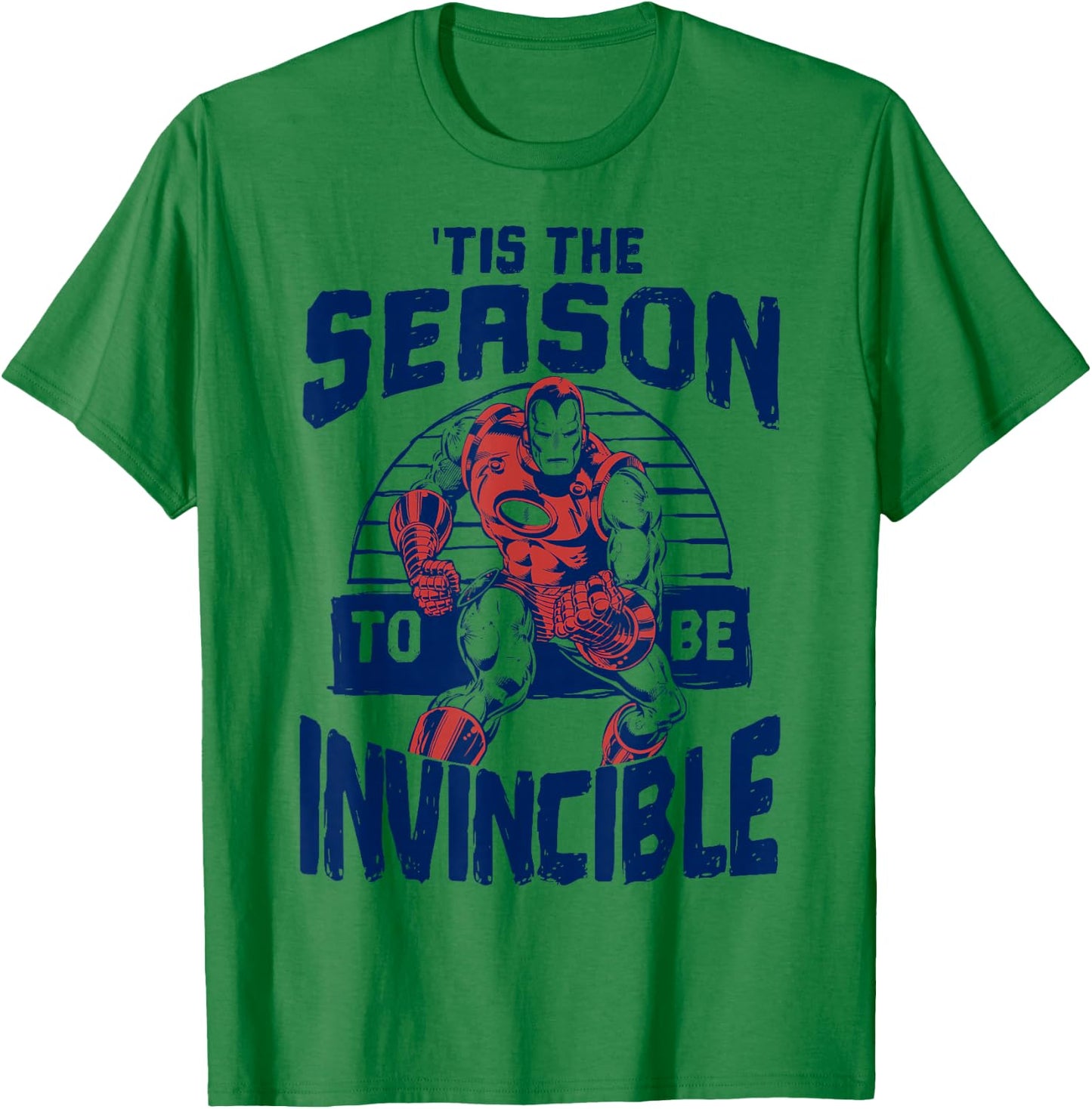 Marvel Iron Man 'Tis The Season Invincible Christmas T-Shirt - T-Shirt | Irish Green