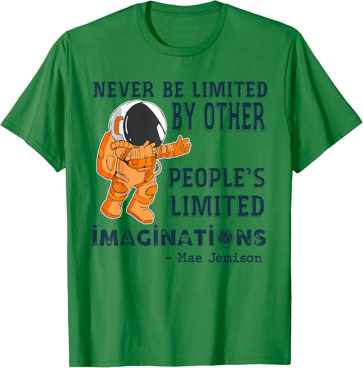 Mae Jemison First African American Black Woman Astronaut T-Shirt - T-Shirt | Irish Green