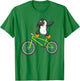 Cycling Antarctic Animal Lover Bike Cyclist Biker Penguin T-Shirt - T-Shirt | Irish Green