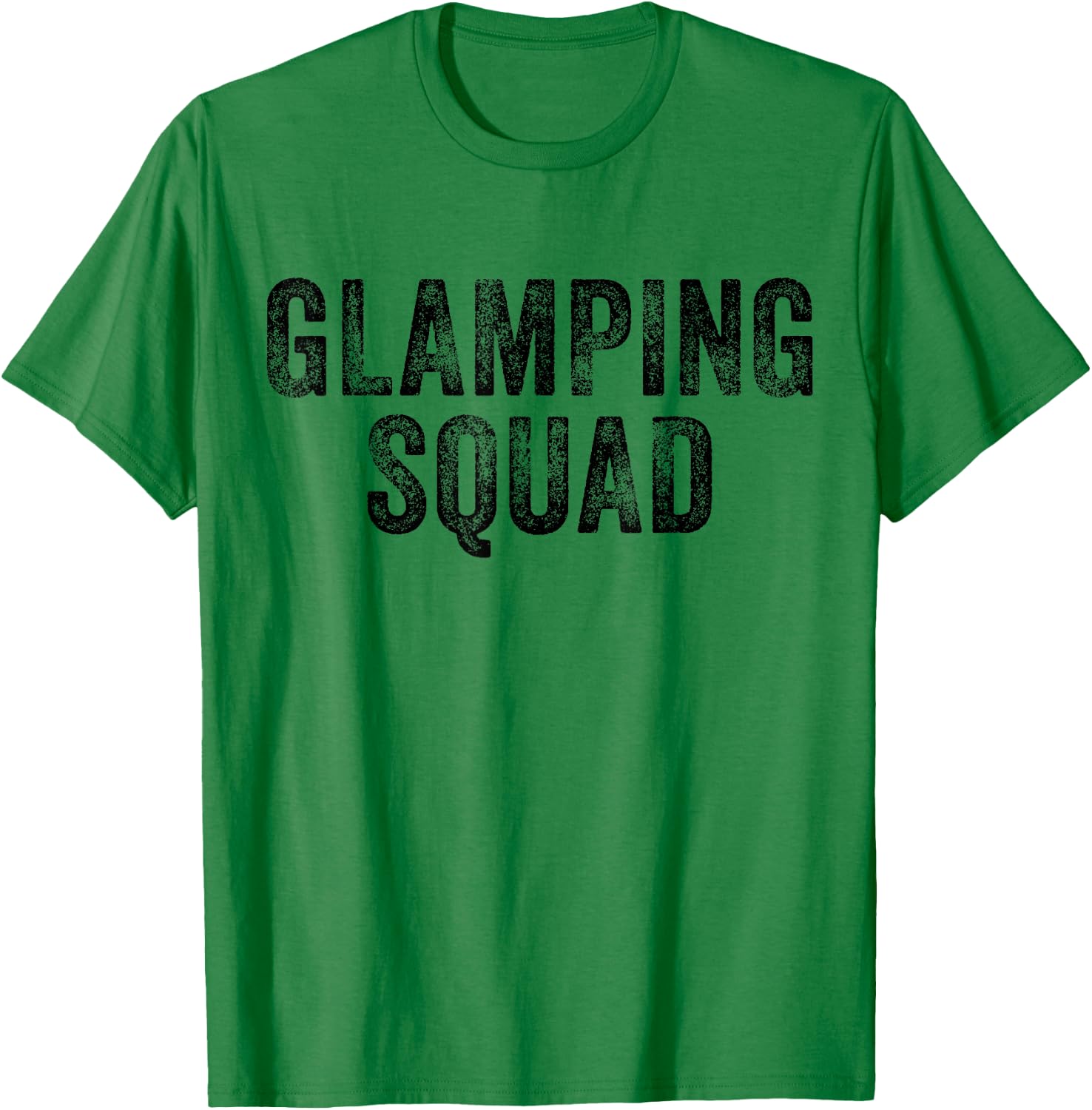 Glamping Squad Funny Matching Family Camping Trip Vintage T-Shirt - T-Shirt | Irish Green