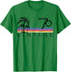Vintage Surfing 1970 Pacific Ocean Sunset Birthday Gift T-Shirt - T-Shirt | Irish Green