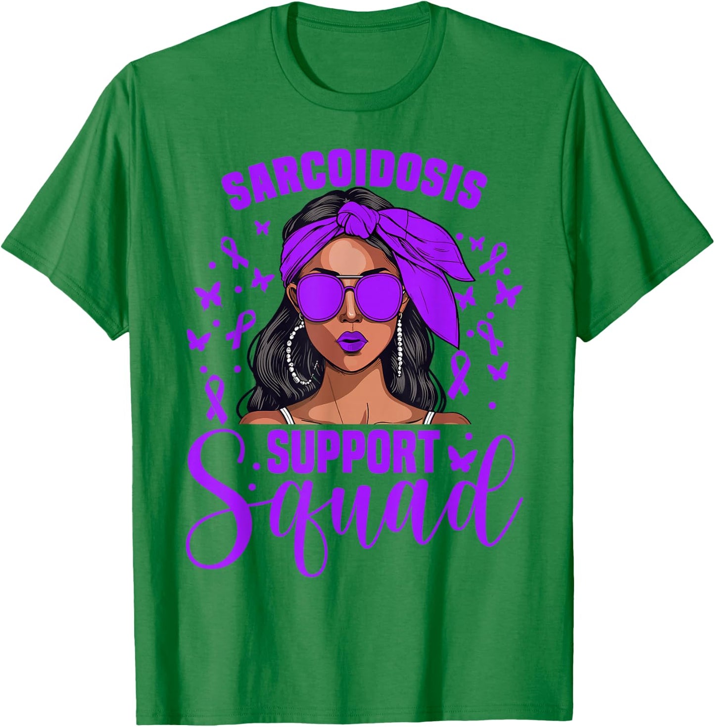 Sarcoidosis Awareness Women Support Survivor Sarcoidosis T-Shirt - T-Shirt | Irish Green