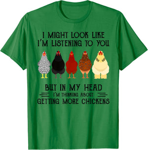 I might look like I'm listening to you but in my head T-Shirt - T-Shirt | Irish Green