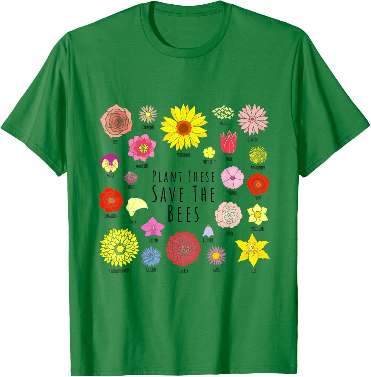 Plant These Save The Bees - Environment Nature Flower Power T-Shirt - T-Shirt | Irish Green
