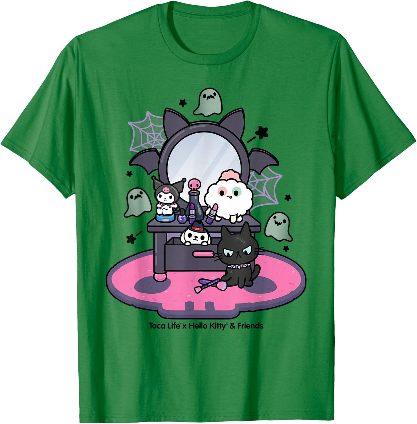 Toca Life x Hello Kitty & Friends Kuromi Vanity T-Shirt - T-Shirt | Irish Green